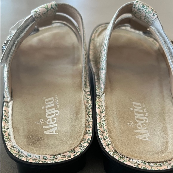 Alegria Floral Slide Sandals - Green and light pink - Picture 7 of 7